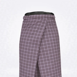 Mini Checkd-Biscut Pestal Brown Cotton Lungi